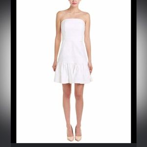 Vineyard Vines Caning Jacquard White Strapless Dress